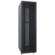 19" 46U Standard Floor Rack, SN-ROCK 46U-06-10-2ДП-РТ-ДП-4БГ, 600х1000х2235*, Perforated Door, Black