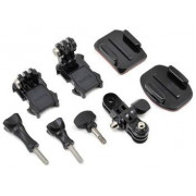 GoPro Grab Bag -give yourself more mounting options and spare parts. Includes Curved and Flat Adhesive Mounts, two Mounting Buckles, a 3-Way Pivot Arm, plus a variety of short and long thumb screws, compatible with all GoPro cameras.