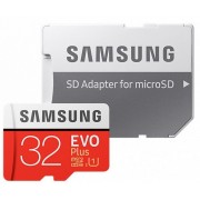  32GB Samsung EVO Plus MB-MC32GA/RU microSDHC (Class 10 UHS-I) with Adapter, Read:up to 95MB/s, Write:up to 20MB/s