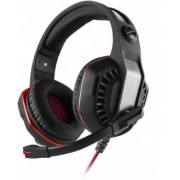 SVEN AP-U990MV, Gaming Headphones with microphone,  External sound card 7.1 (USB),  3.5mm (4 pin) or 2*3.5 mm (3 pin) stereo mini-jack, Non-tangling cable with fabric braid, Cable length: 2.2m, Black/Red