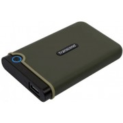 1.0TB (USB3.0) 2.5" Transcend "StoreJet 25M3G" Slim, Military Green, Rubber Anti-Shock, OT Backup 