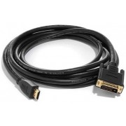 Cable HDMI-DVI - 3m - Brackton "Basic" DHD-SKB-0300.B, 3m, DVI-D cable 24+1 to HDMI 19 pin, m/m, double-shielded 1080i, pastic plug,  golden contacts