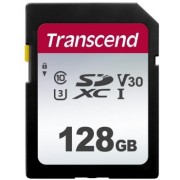 128GB SDXC Card (Class 10)  UHS-I, U3, Transcend 300S  "TS128GSDC300S" (R/W:95/45MB/s)