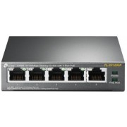 .5-port Ethernet Switch TP-LINK TL-SF1005P, with 4 Port PoE, steel case