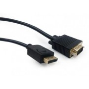 Cable DP-VGA - 1.8m - Cablexpert CCP-DPM-VGAM-6, 1.8m, DisplayPort (male) to VGA (male) adapter cable, Black