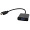 Adapter HDMI-VGA - Gembird A-HDMI-VGA-03, HDMI to VGA and audio adapter cable, single port, Black