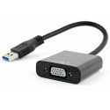 Adapter USB3.0-VGA  Gembird  AB-U3M-VGAF-01, USB3 to VGA video adapter cable, blister, Black
