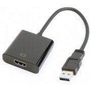 Adapter USB3.0-HDMI - Gembird  A-USB3-HDMI-02, USB 3.0 to HDMI video adapter cable, Black