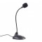 Gembird MIC-205 Desktop microphone with flexible gooseneck and practical on/off switch, 3.5 mm audio plug, cable length 2 m, Black
