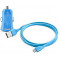 Puro MCHUSBAPLT1BLUE Mini car charger with lightning connector 1A, 1 USB port, 1m, blue