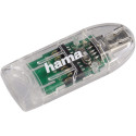 Hama 91092 8in1 USB 2.0 SD/MicroSD Card Reader, transparent