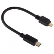 Hama 135713 USB-C Adapter Cable, USB-C plug - micro US 2.0 plug, gold-plated, 0.75 m