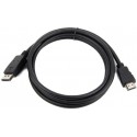 Cable DP-HDMI  - 1.8m - Cablexpert CC-DP-HDMI-6, 1.8 m, HDMI type A (male) only to DP (male) cable,  (cable is not bi-directional), Black