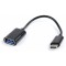 Adapter Type-C-USB2.0 - Gembird A-USB2-CMAF-01, USB 2.0 type-C (male) to type-A (female) adapter plug, Black
