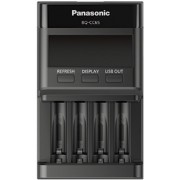 "Panasonic  ""Smart charge"" Charger 4-pos AA/AAA, BQ-CC65, with LCD
-  
  https://panasonic.ru/products/battery/eneloop/enchargers/BQ-CC65"