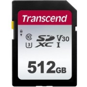 512GB SDXC Card (Class 10)  UHS-I, U3, Transcend 300S  "TS512GSDC300S" (R/W:95/45MB/s)