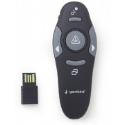 "Wireless presenter with laser pointer Gembird WP-L-01
-  
  https://gembird.nl/item.aspx?id=10268"