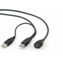 "Cable USB, USB  2AM/AF, 0.9 m, USB2.0, Black, Cablexpert, CCP-USB22-AMAF-3
-  
  https://cablexpert.com/item.aspx?id=6564"