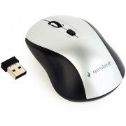 Gembird MUSW-4B-02-BS, Wireless Optical Mouse, 2.4GHz, 4-button, 800/1200/1600dpi selectable by the button, Nano Reciver, USB, Black/Silver