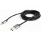 Cable microUSB2.0 Cotton braided - 1.8m - Cablexpert CCB-mUSB2B-AMBM-6, Black, Professional series, USB 2.0 A-plug to Micro B-plug, blister