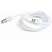 Cable microUSB2.0 Cotton braided - 1.8m - Cablexpert CCB-mUSB2B-AMBM-6-S, Silver, Professional series, USB 2.0 A-plug to Micro B-plug, blister
