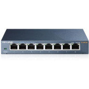 TP-LINK TL-SG108  8-port Gigabit Switch, Black, 8 10/100/1000M RJ45 ports, steel case, QoS, IGMP Snooping