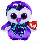 TY BB Flippables MOONLIGHT - purple owl 24 cm