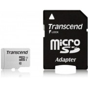 256GB MicroSD (Class 10) UHS-I (U1)+SD adapter, Transcend "TS256GUSD300S" (R/W:95/45MB/s)