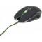 Gembird MUSG-001-G, Gaming Optical Mouse, 2400dpi adjustable, 6 buttons, Illuminated scroll wheel, logo and side accents; Non-slip rubberized ergonomic design, Practical tangle free nylon mesh cable, USB, Black-Green