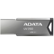  32GB USB3.1 Flash Drive ADATA "UV350", Silver, Metal Case, Slim Capless, Keychain (R/W:60/30MB/s)