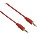 Hama 135783 "Flexi-Slim" 3.5mm Audio Jack Cable, gold-pl, red, 0.75 m