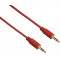 Hama 135783 "Flexi-Slim" 3.5mm Audio Jack Cable, gold-pl, red, 0.75 m
