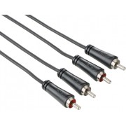 Hama 122271 Audio Cable, 2 RCA plugs - 2 RCA plugs, 0.75 m