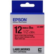 Tape Cartridge EPSON 12mm/9m, Pastel Blk/Red,  LK4RBP C53S654007 