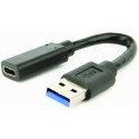 Adapter USB3.1-Type-C - Gembird  A-USB3-AMCF-01, USB 3.1 to Type-C female adapter cable, 10 cm, Black