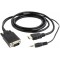 Adapter HDMI-VGA - Gembird A-HDMI-VGA-03-6, HDMI to VGA and audio adapter cable, single port, 1.8 m, black