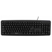 Клавиатура Gembird KB-U-103-RU, Standard, Full size, Silent, Black, USB