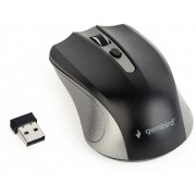 Wireless Mouse Gembird MUSW-4B-04-GB Optical 800-1600 dpi 4 buttons, Ambidextrous, 2xAAA, Black/Grey