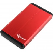 Gembird EE2-U3S-2-R, External enclosure for 2.5'' SATA HDD with USB3.0(5Gb/s) interface, Aluminium case, Red