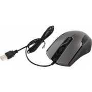 Мышь Qumo M14, Optical,1000 dpi, 3 buttons, Ambidextrous, Gray, USB