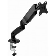 Arm for 1 monitor 13"-27" - Gembird MA-DA1-01, Steel (1.35 mm), Gas spring 2-7kg, VESA 75/100, arm rotates, extends and retracts, tilts to change reading angles, and allows to rotate display from landscape-to-portrait mode