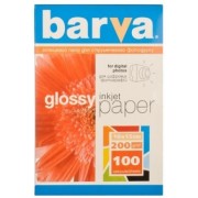 A4 200g 100p Glossy Inkjet Photo Paper Barva, Economy series