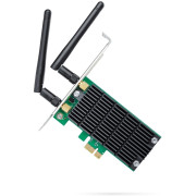 TP-LINK Archer T4E  AC1200 Wireless Dual Band PCI Express Adapter, 867Mbps on 5GHz + 300Mpbs on 2.4GHz, 802.11a/b/g/n/ac, 2 Dual Band detachable аntennas