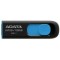 128GB USB3.1 Flash Drive ADATA "UV128", Black-Blue, Plastic, Slider (R/W:90/40MB/s)