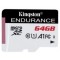 64GB microSD Class10 A1 UHS-I FC + SD adapter Kingston High Endurance, 600x, Up to: 95MB/s, High performance, Seamless recording