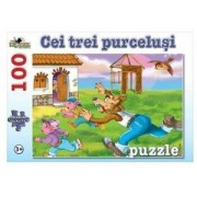 Puzzle - Cei Trei Purcelusi 100 pcs