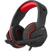 SVEN AP-U989MV, Black/Red Gaming Headphones with microphone, sound 7.1, 7 colors dynamic backlight, Non-tangling cable with fabric braid, Cable length: 2.2m, USB