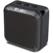 SVEN PS-88 Black, Bluetooth Waterproof Portable Speaker, 7W RMS, Water protection (IPx7), LED display, Support for iPad & smartphone, FM tuner, USB & microSD, TWS, built-in lithium battery -1500 mAh, ability to control the tracks, AUX stereo input