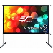 Elite Screens 120"(16:9) 266x149cm Yard Master 2 Outdoor/Indoor Projector Screen with Stand, Black, Silver Aluminum Frame, Assembles without the use of tools, Lightweight aluminum square tube construction, Carrying bag
