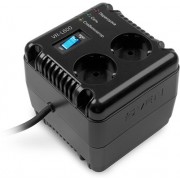 SVEN VR-L600, 200W, Automatic Voltage Regulator, 2x Schuko outlets, Input voltage: 184-285V, Output voltage: 230V ± 10%, diod indicators on the front panel, plastic body, Black